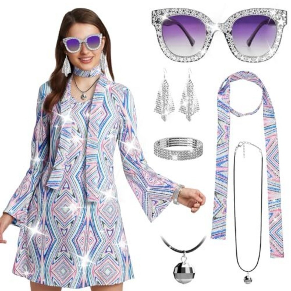 Retro Costume Cosplay Disco